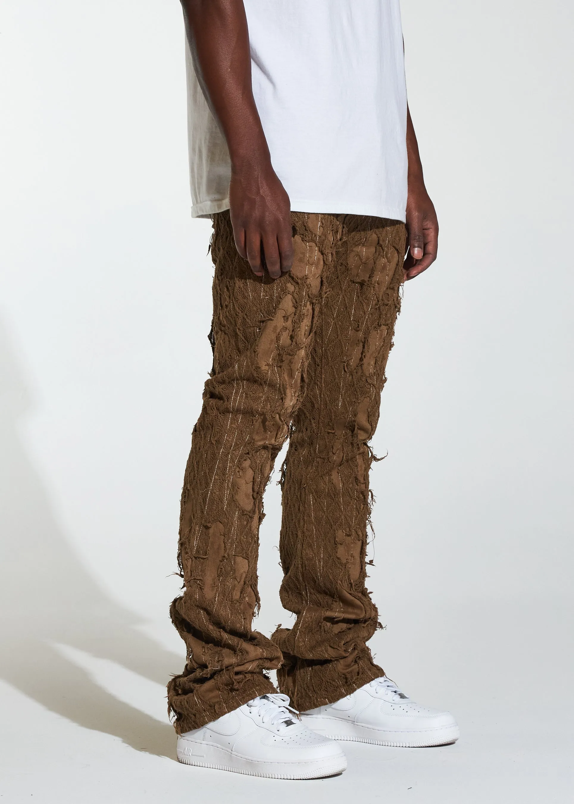 Kai Stacked Flare Denim (Brown)