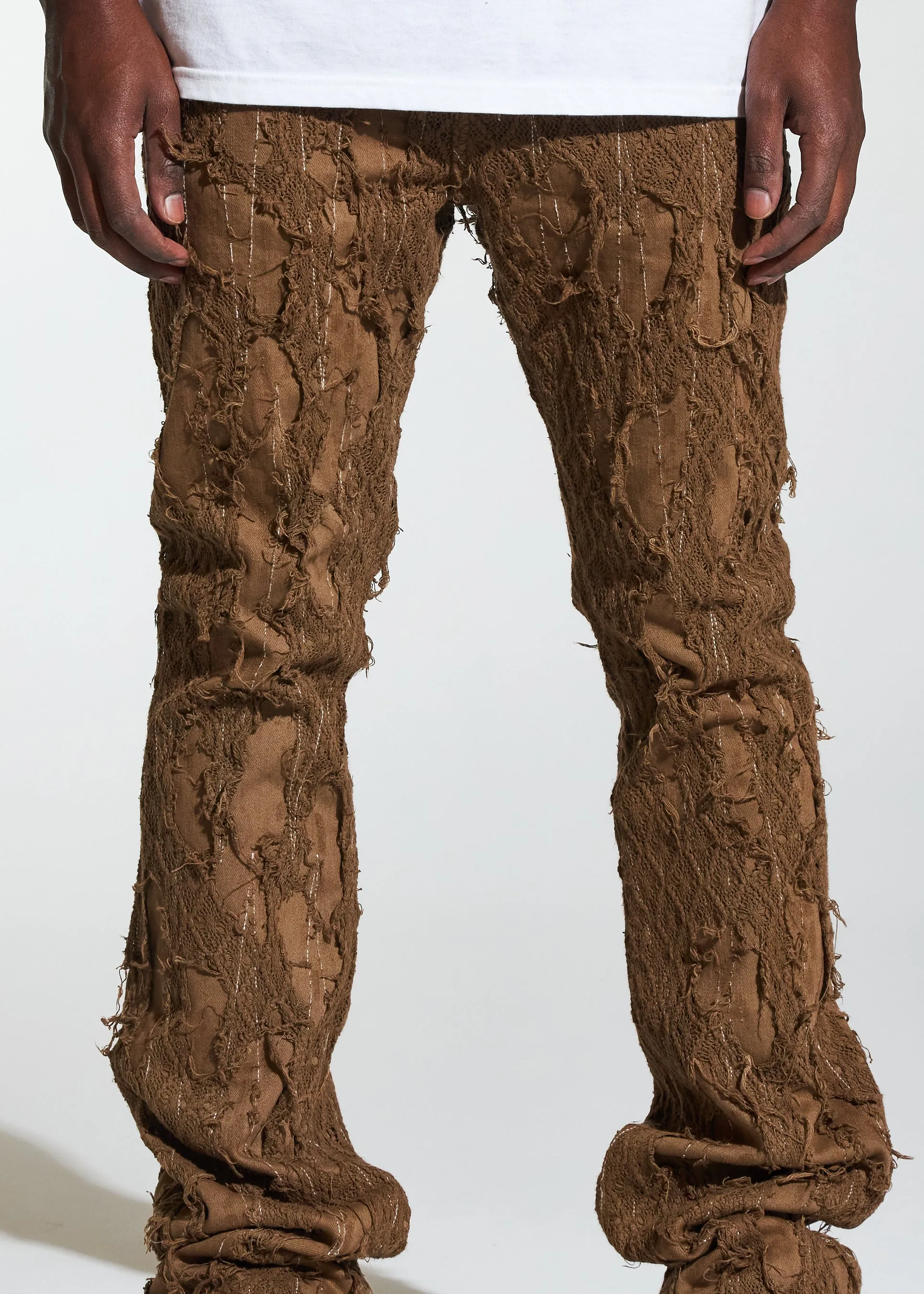 Kai Stacked Flare Denim (Brown)
