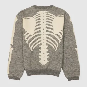 Kapital Back Skeletor  Crew Neck Sweatshirt