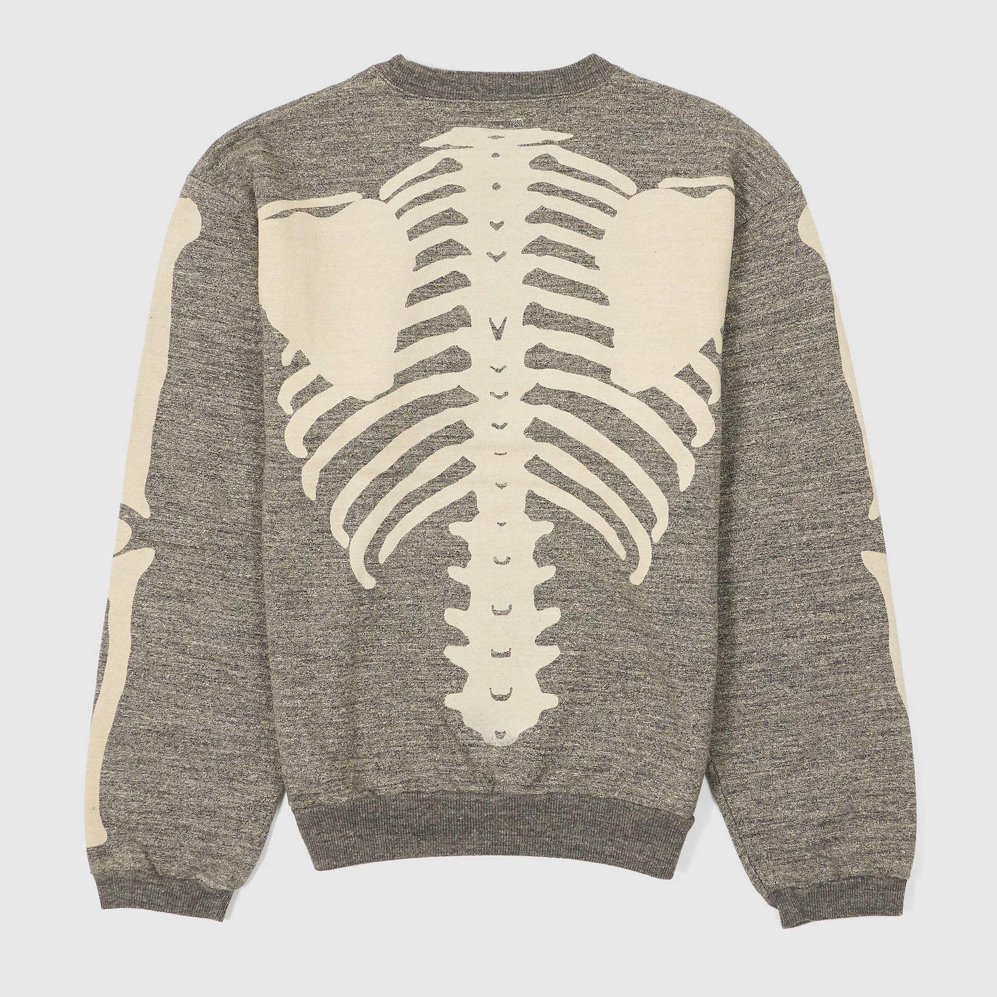 Kapital Back Skeletor  Crew Neck Sweatshirt