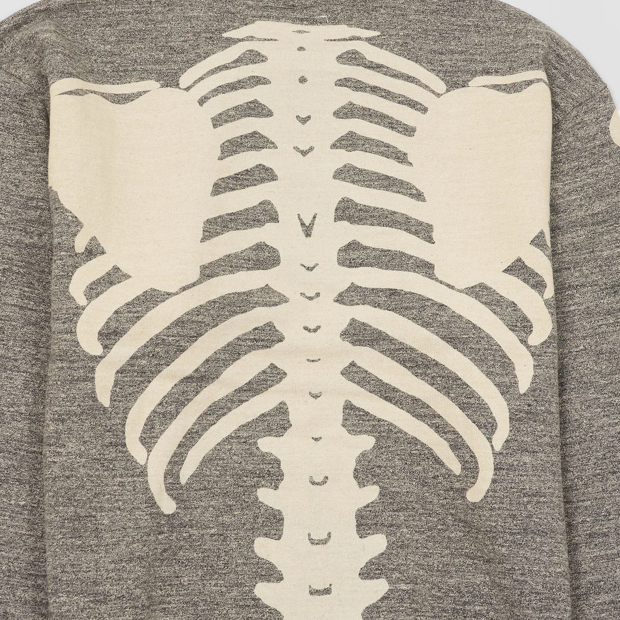 Kapital Back Skeletor  Crew Neck Sweatshirt
