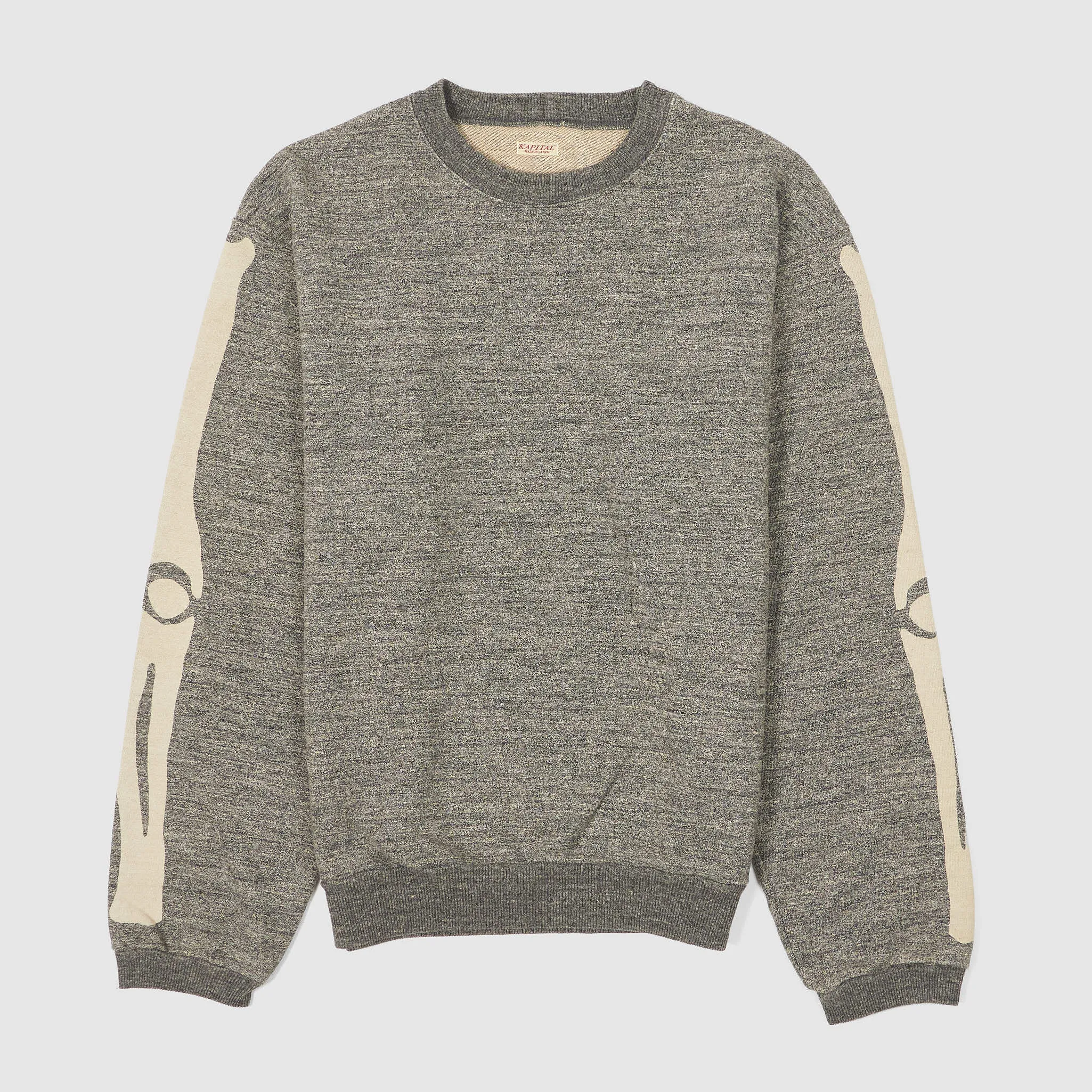 Kapital Back Skeletor  Crew Neck Sweatshirt