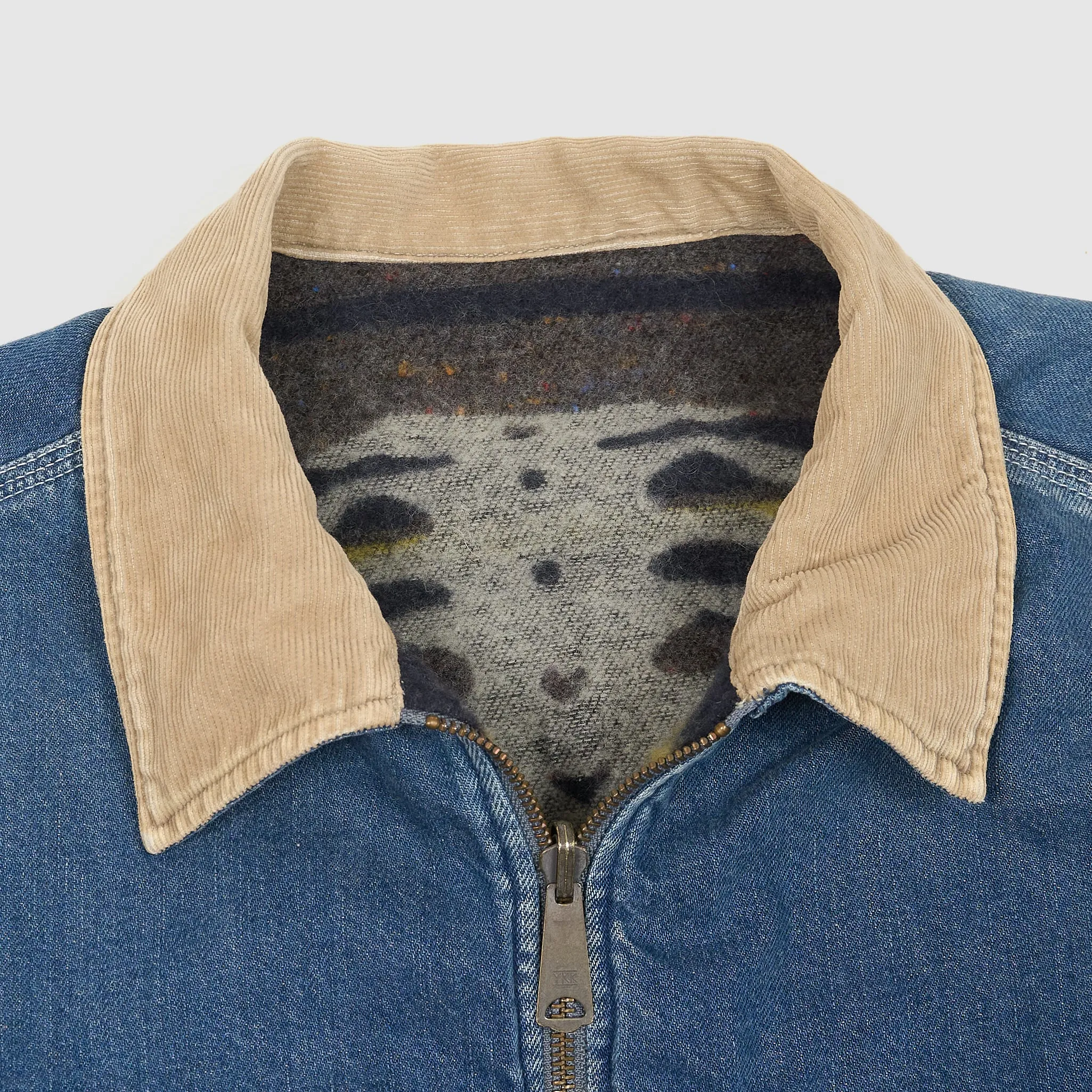 Kapital Denim Bone Lining Reversible Zip UP Oversized Work Jacket