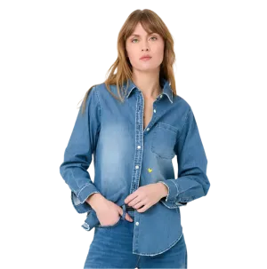 Kerri Rosenthal - Embroidered Heart Mia Denim Shirt
