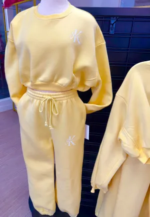 K'Janée Buttercream Crop Jogger Set