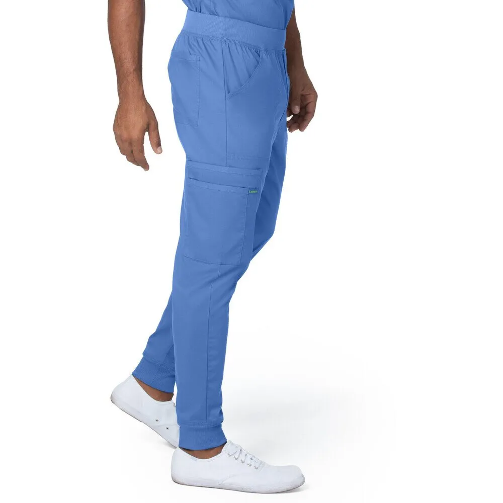Landau Proflex Men's Banded-Bottom Jogger Pants with Elastic Waistband   7 Pockets - CEIL / Sizes S - 3XL