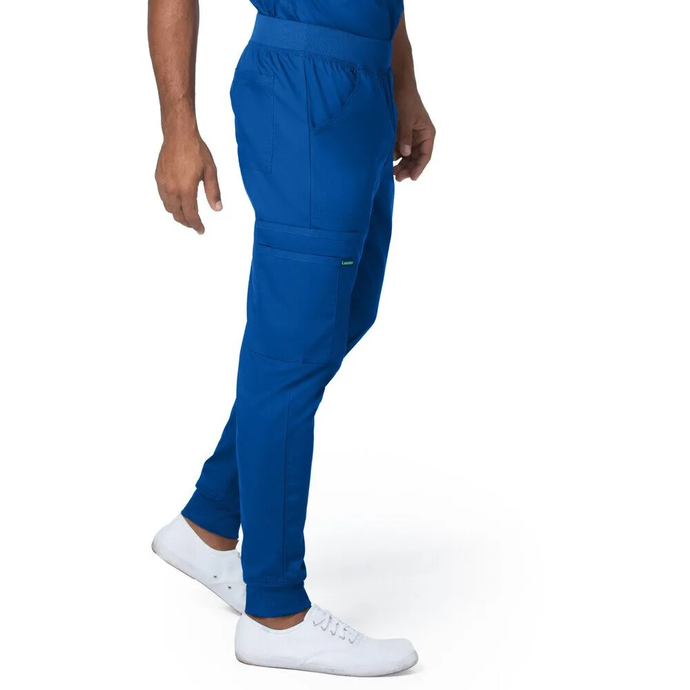 Landau Proflex Men's Banded-Bottom Jogger Pants with Elastic Waistband   7 Pockets - GALAXY / Sizes S - 3XL