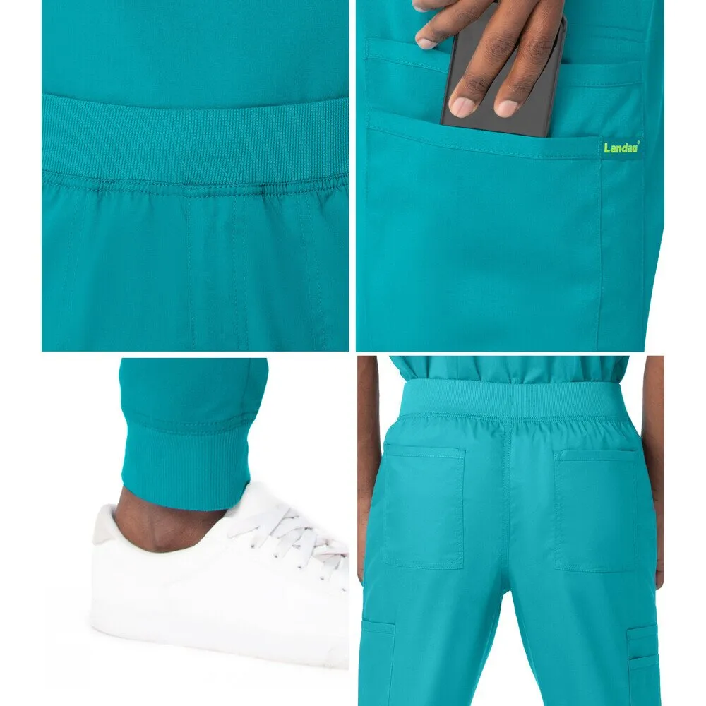 Landau Proflex Men's Banded-Bottom Jogger Pants with Elastic Waistband   7 Pockets - GALAXY / Sizes S - 3XL