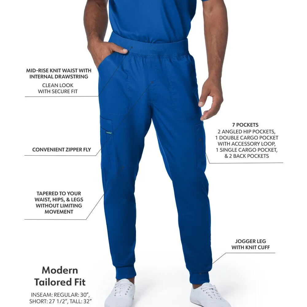Landau Proflex Men's Banded-Bottom Jogger Pants with Elastic Waistband   7 Pockets - GALAXY / Sizes S - 3XL