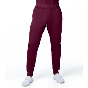 Landau Proflex Men's Banded-Bottom Jogger Pants with Elastic Waistband   7 Pockets - WINE / Sizes S - 3XL