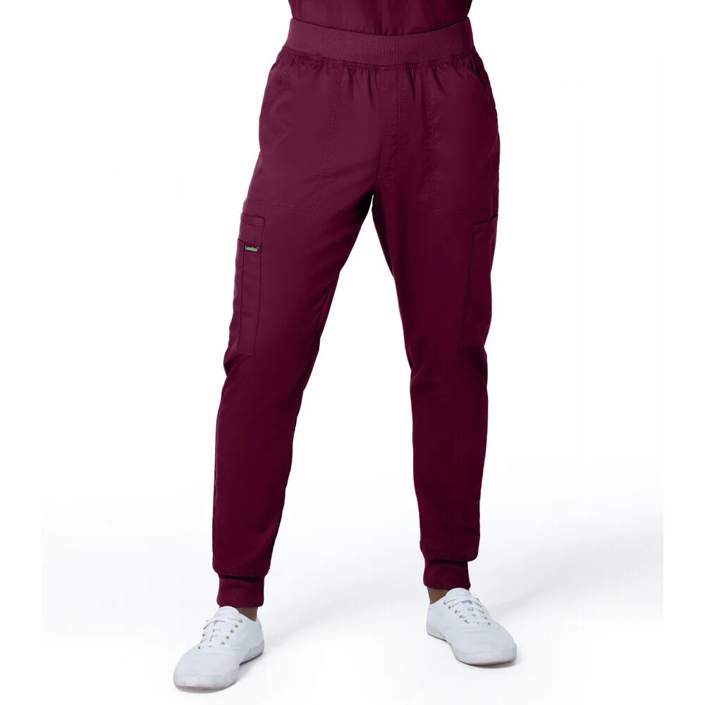 Landau Proflex Men's Banded-Bottom Jogger Pants with Elastic Waistband   7 Pockets - WINE / Sizes S - 3XL