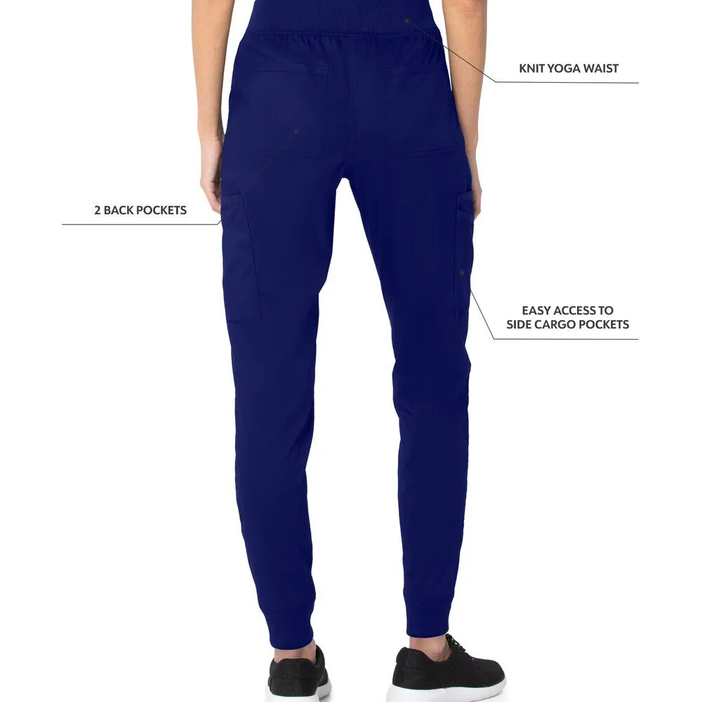 Landau Proflex Women's Banded-Bottom Jogger Pants with Elastic Waistband   7 Pockets - TRUE NAVY / Sizes XS - 5XL