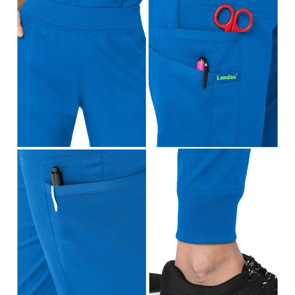 Landau Proflex Women's Banded-Bottom Jogger Pants with Elastic Waistband   7 Pockets - TRUE NAVY / Sizes XS - 5XL