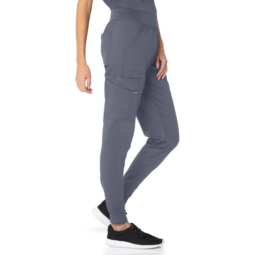 Landau Proflex Women's Banded-Bottom Jogger Pants with Elastic Waistband   7 Pockets - WHITE / Sizes XS - 5XL