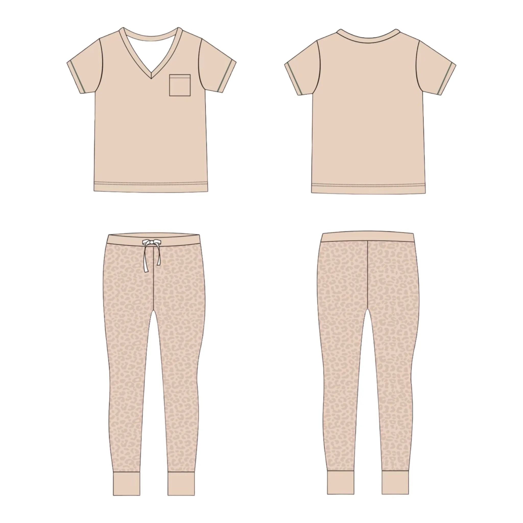 Laura Leopard Adult Lounge 2pc Set