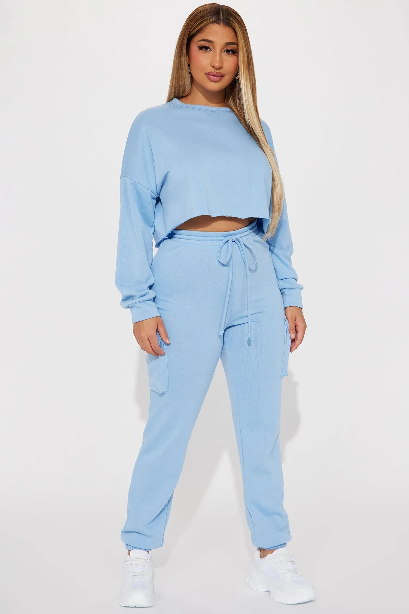 Leisure Series Cargo Jogger Set - Blue