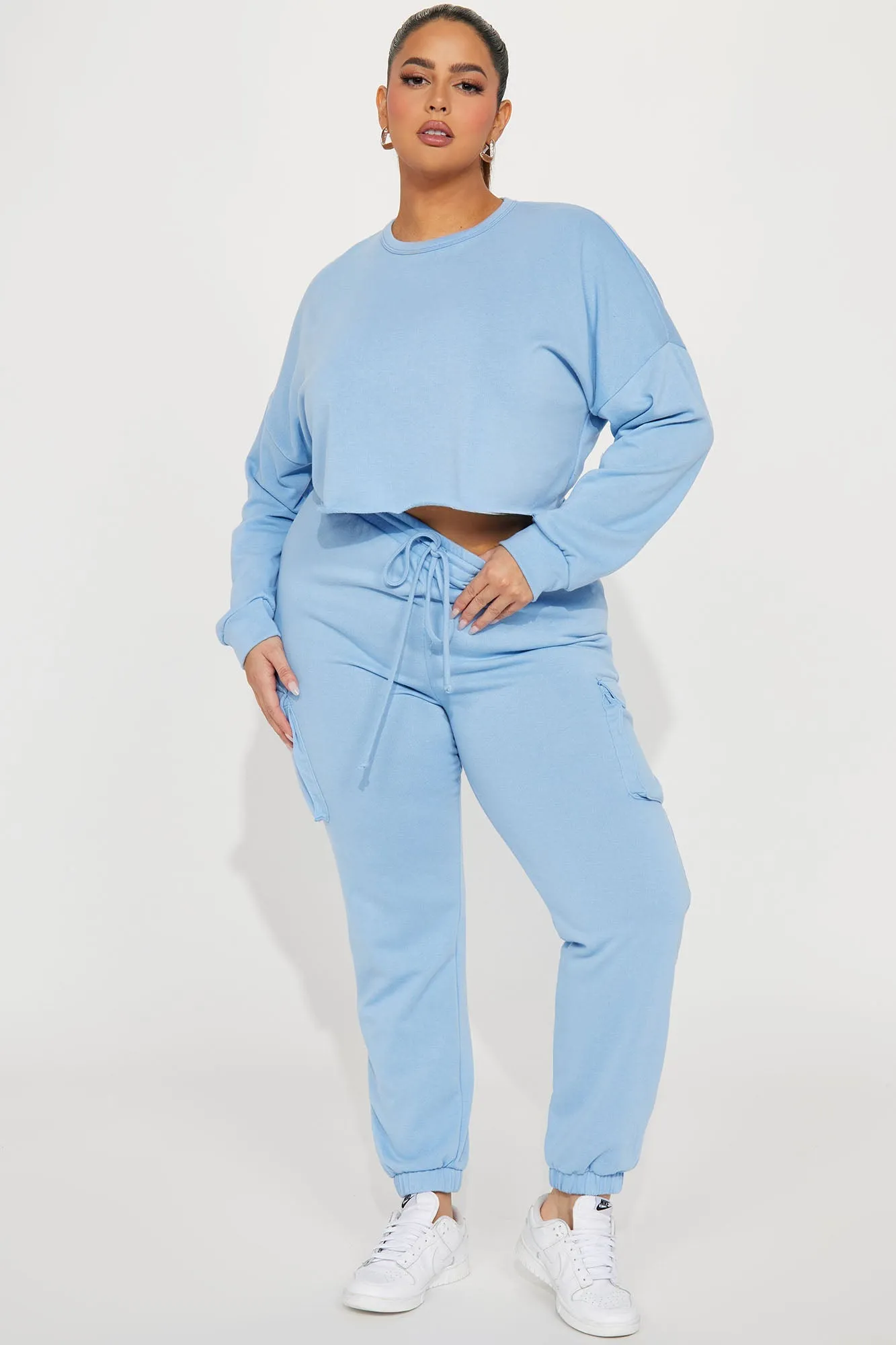Leisure Series Cargo Jogger Set - Blue