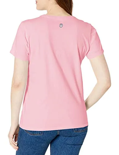 Life is Good Womens Vintage Crusher Positive Graphic T-Shirt, Half Full Happy Pink, Medium