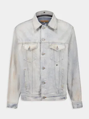 Light Blue Distressed Denim Jacket
