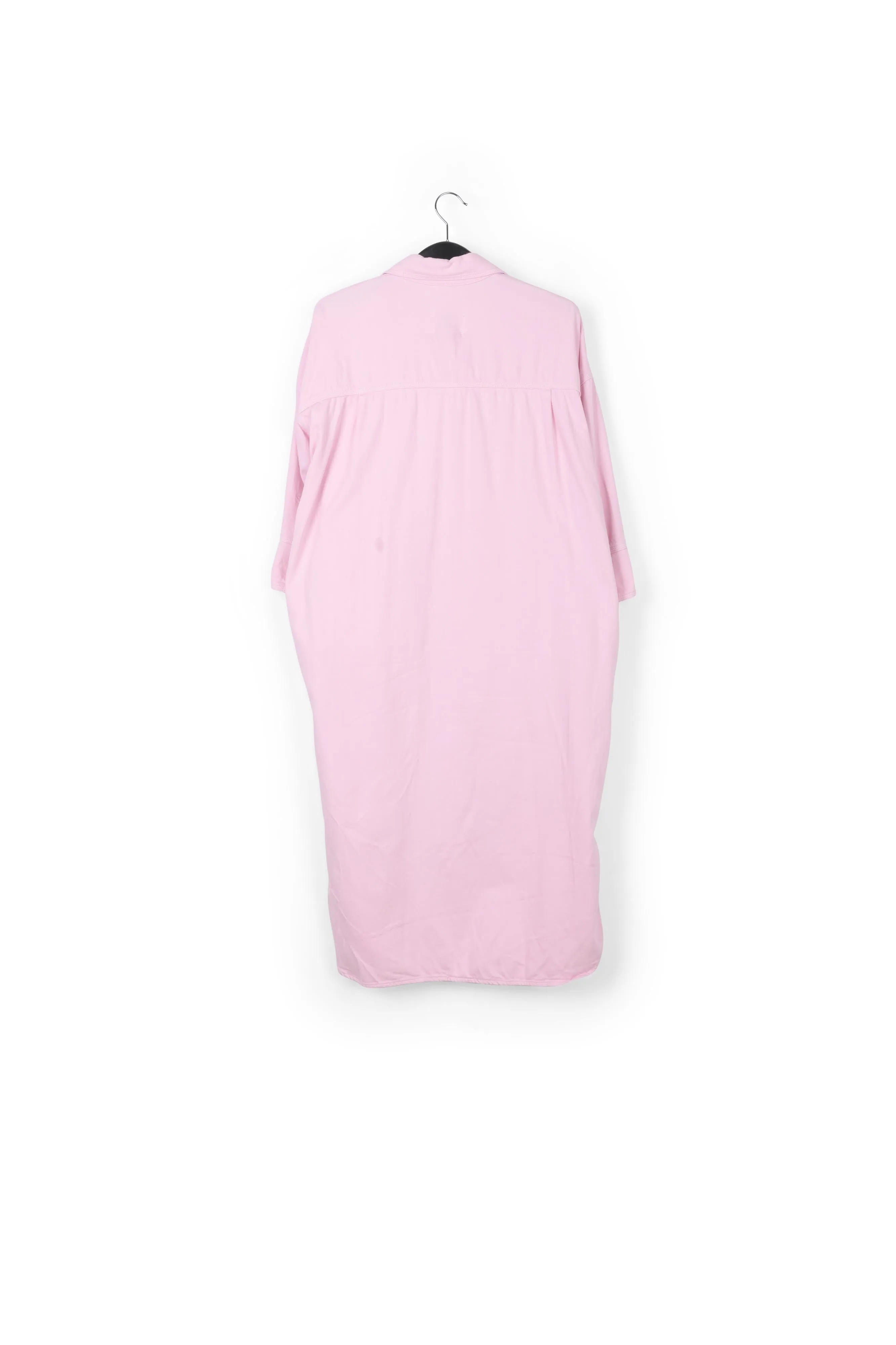 Light pink denim shirt dress