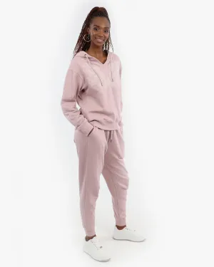 Lilac Embroidered Joggers