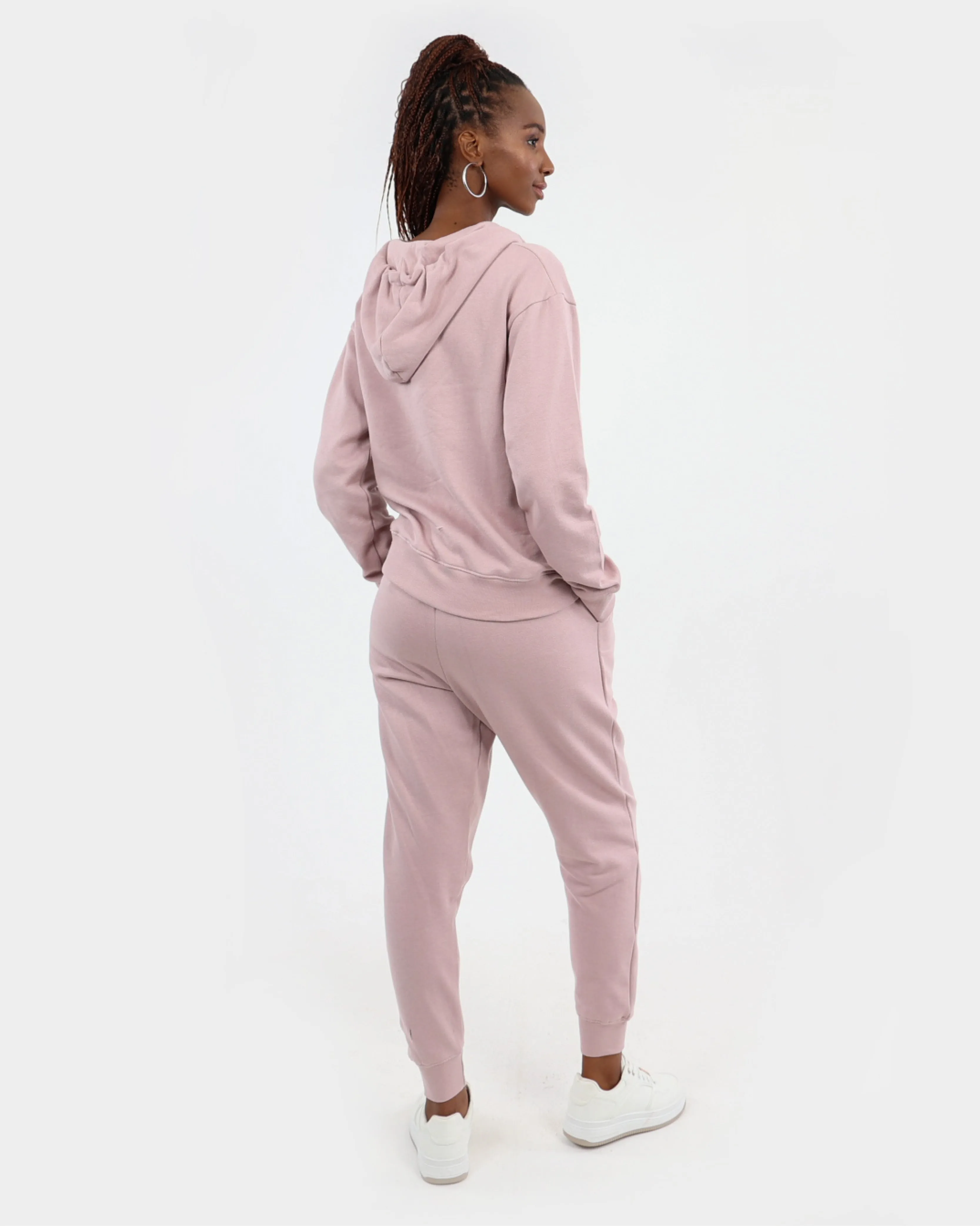 Lilac Embroidered Joggers