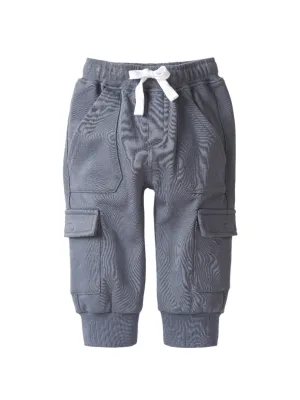 Little Bipsy Stitch Pocket Cargo Joggers - Smoke
