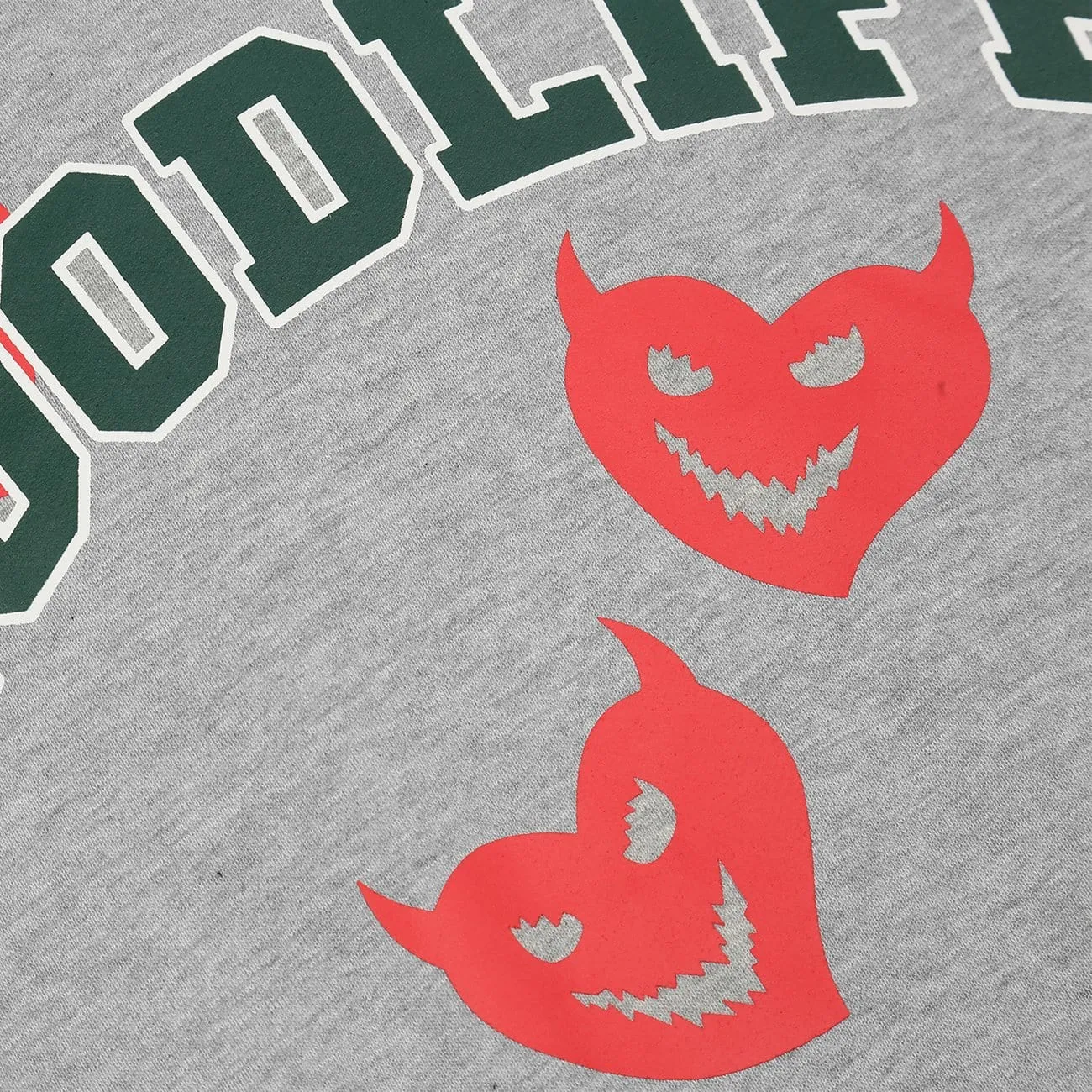 Little Devil Print Oversized Hoodie