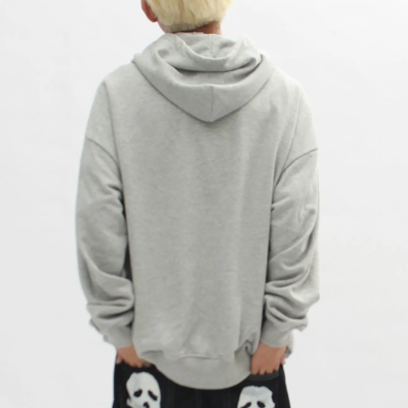 Little Devil Print Oversized Hoodie