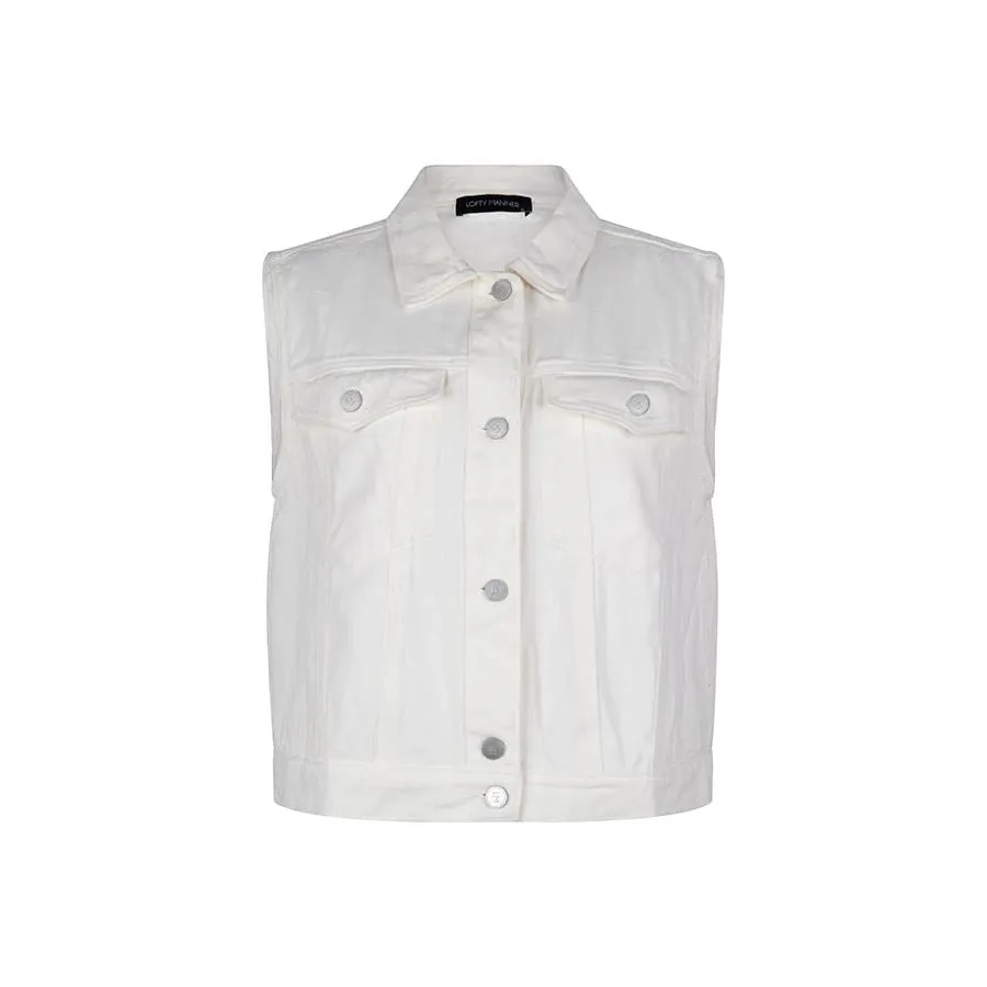 Lofty Manner Gilet Cindy white