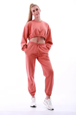 Loose fit Jogger set (including crop top) - Amber