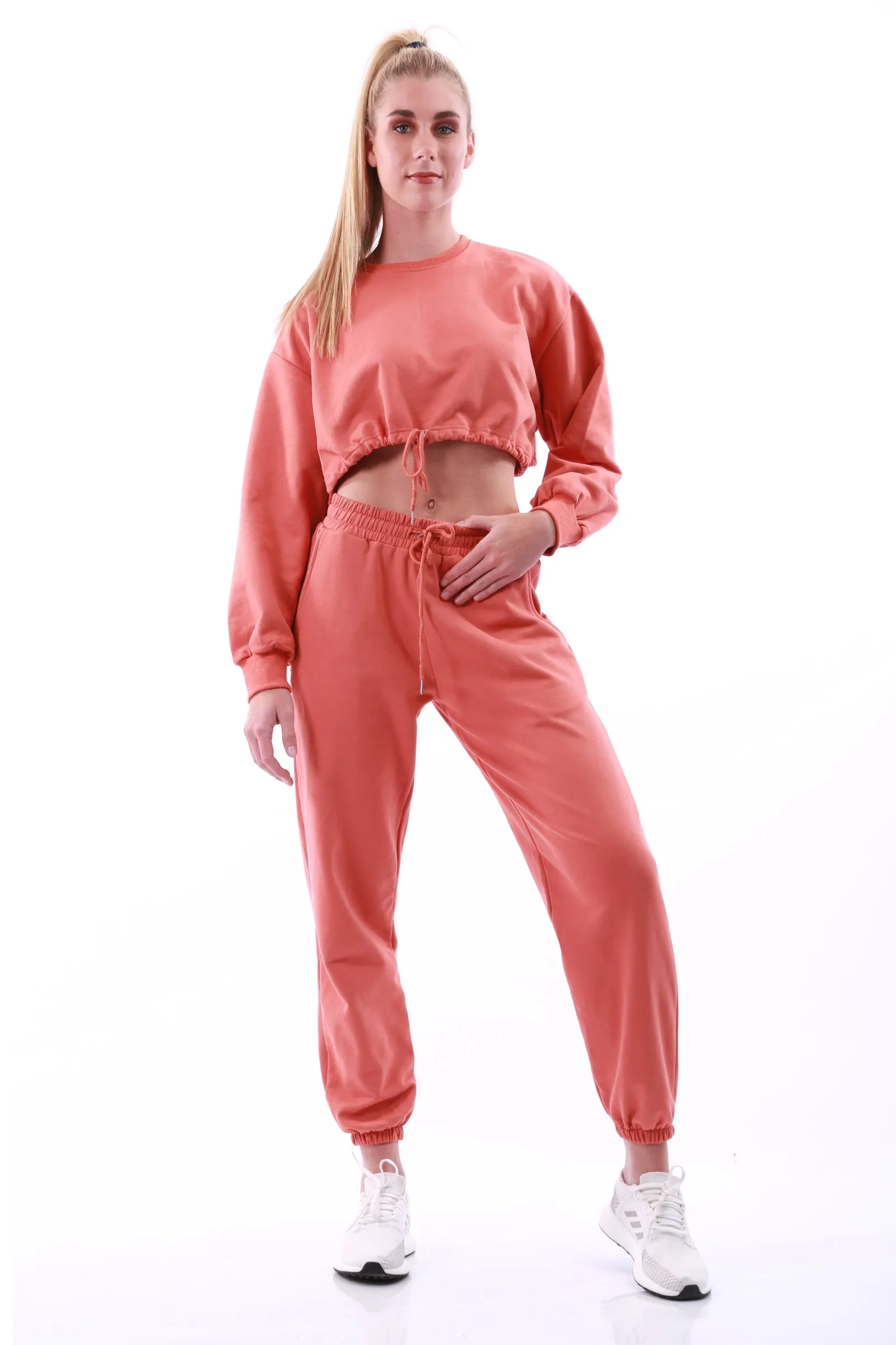 Loose fit Jogger set (including crop top) - Amber
