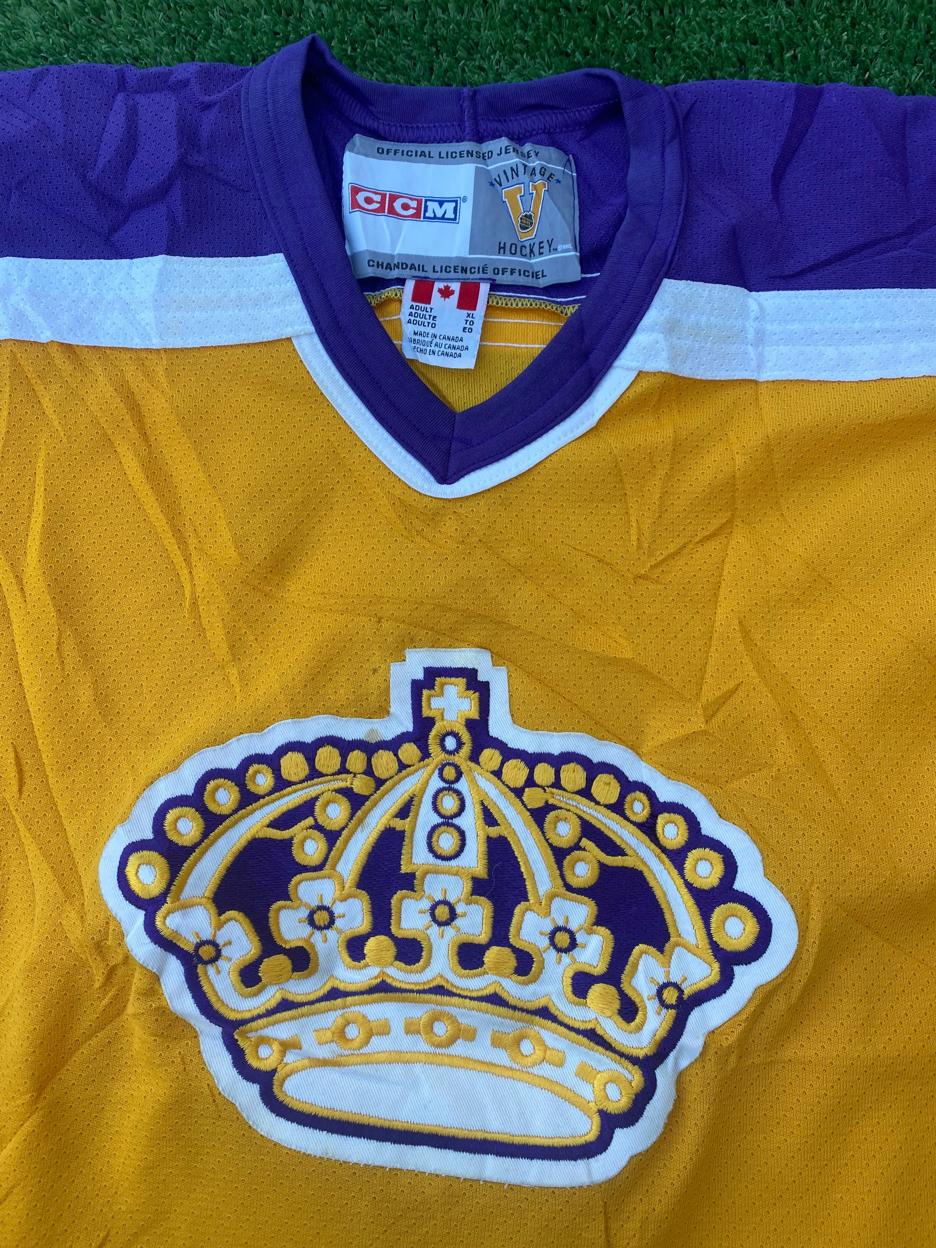 Los Angeles Kings NHL Ice Hockey USA Rare Vintage XL Extra Large Mans CCM Jersey