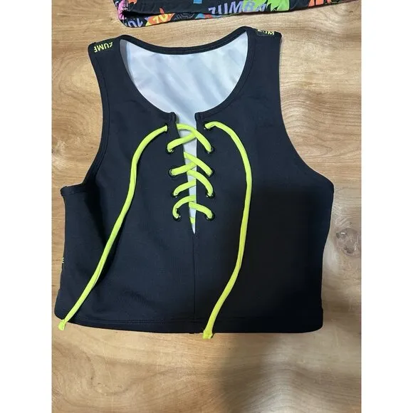 Lot Of (6) Zumba Wear Sports Bras Tops Marvelous Medium   Colorful Exercise
