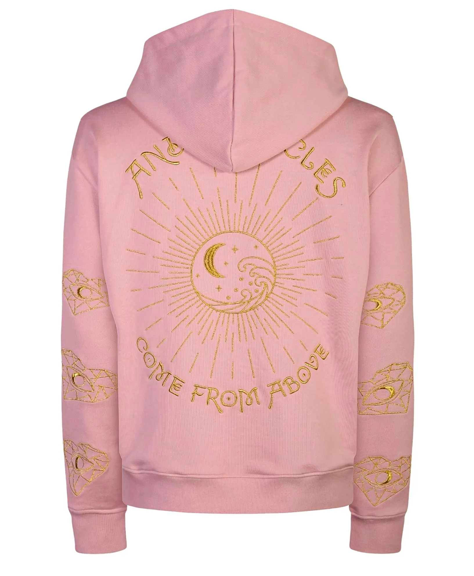‘Love For Blessings’ Embroidered Affirmation Hoodie - Pink