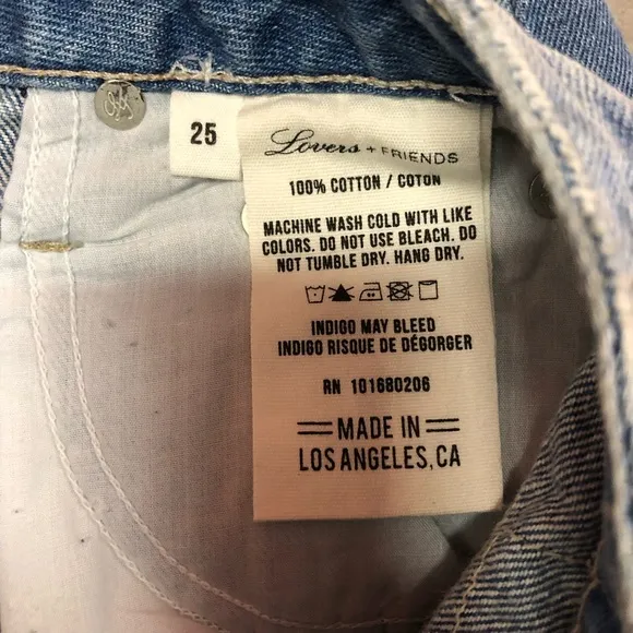 Lovers   Friends Distressed Light Wash Mini Jean Denim Skirt