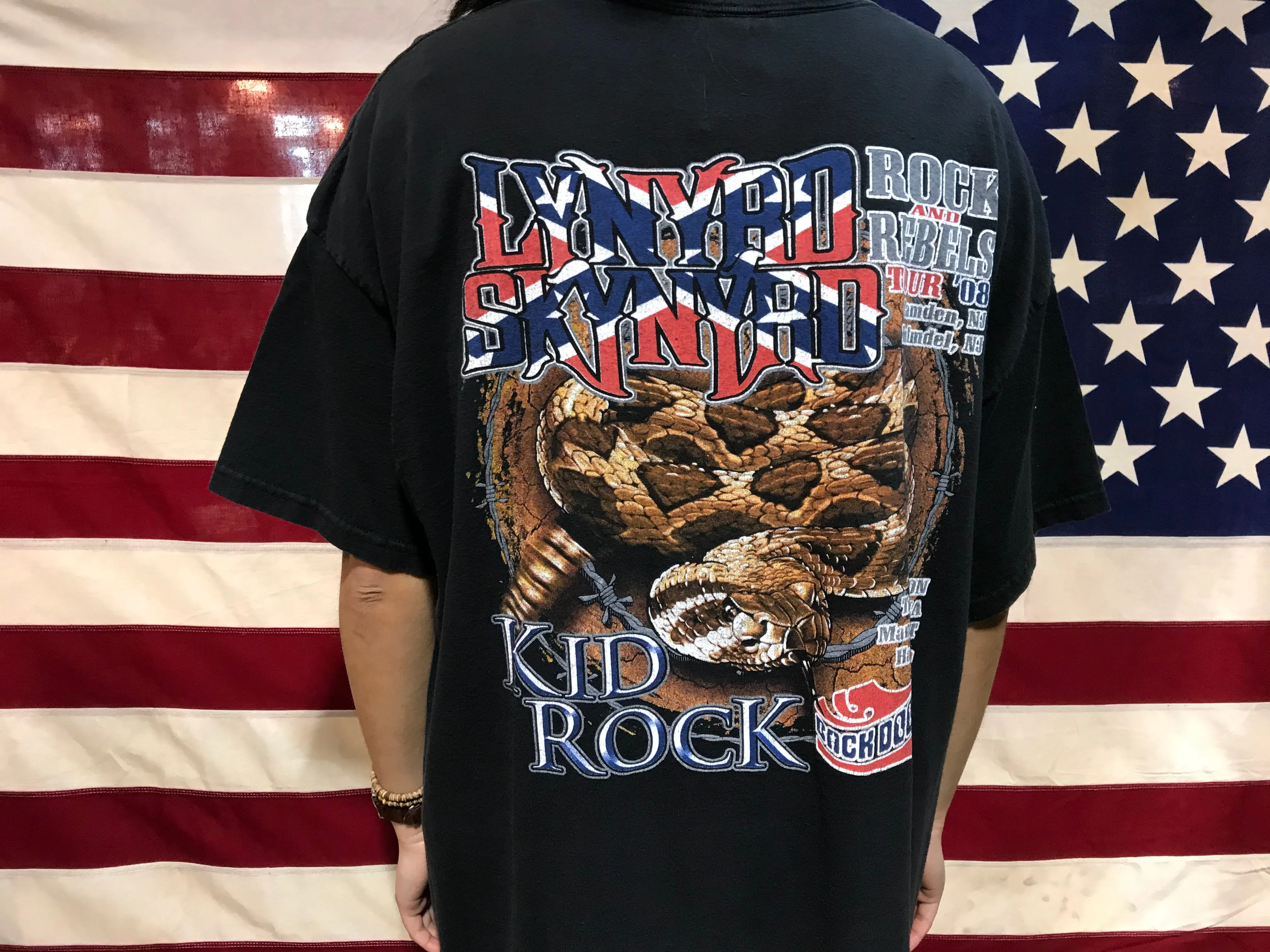 Lynyrd Skynyrd Rock & Rebels 2008 Tour Original Vintage Rock T-Shirt