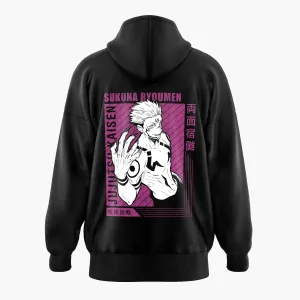 Magenta Ryoumen Sukuna Jujutsu Kaisen Oversized Hoodie