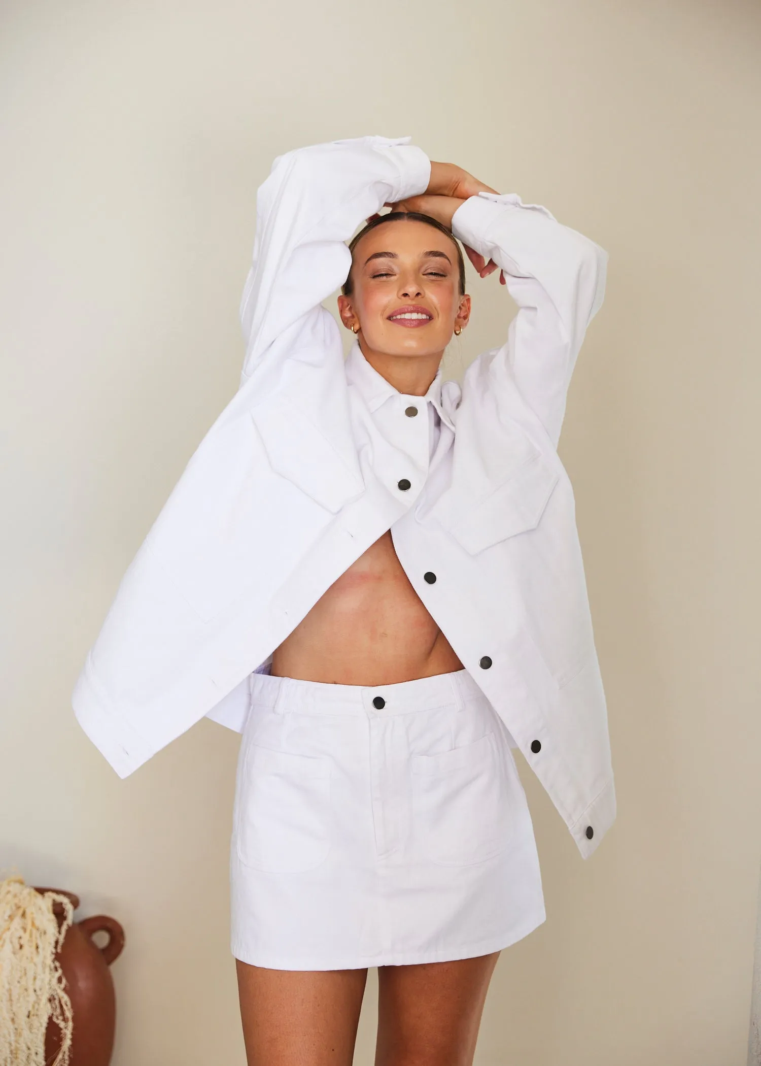 Malone Denim Jacket WHITE