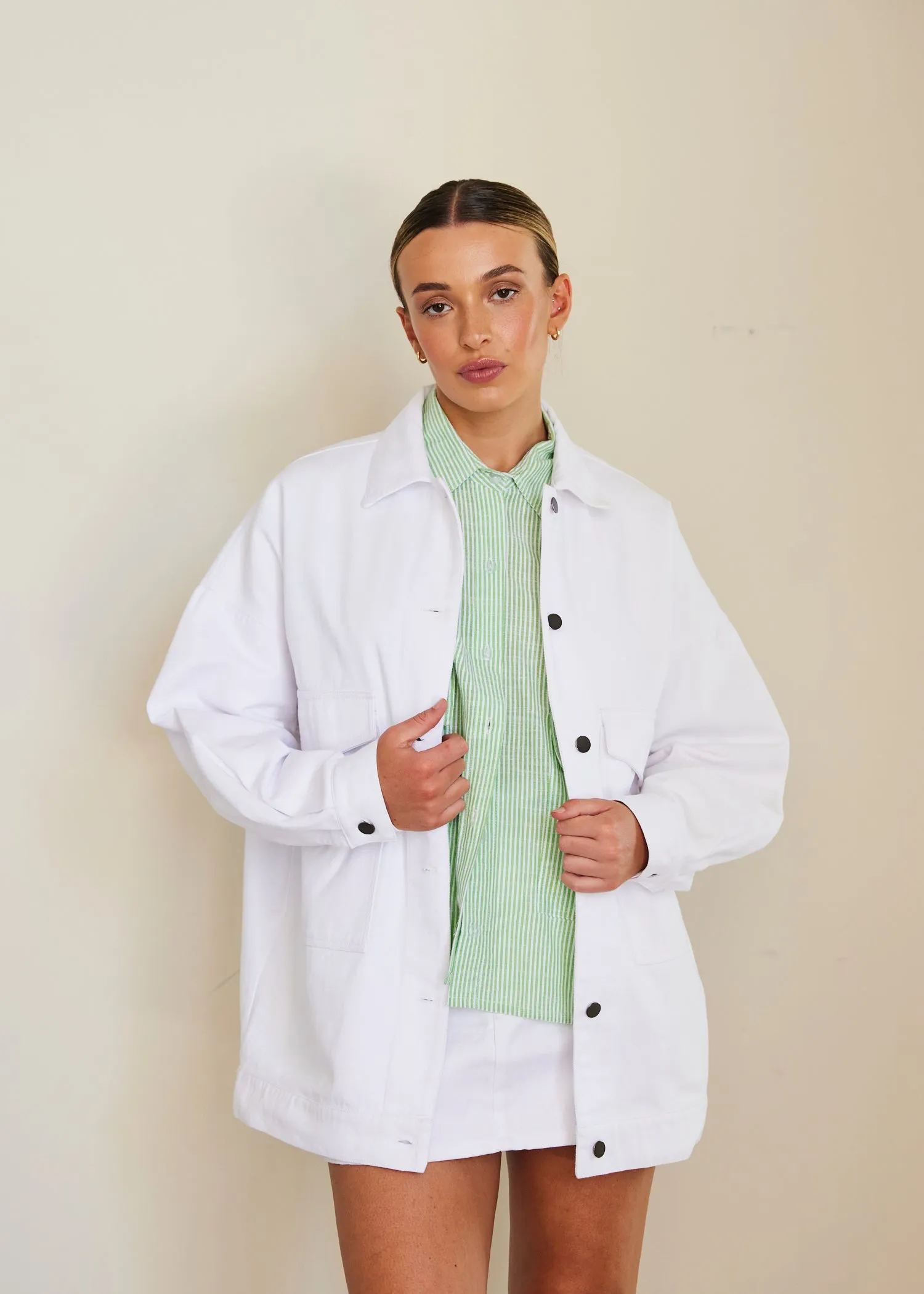 Malone Denim Jacket WHITE