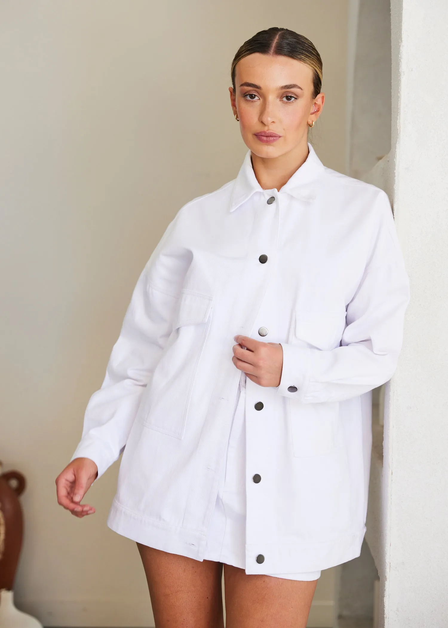 Malone Denim Jacket WHITE