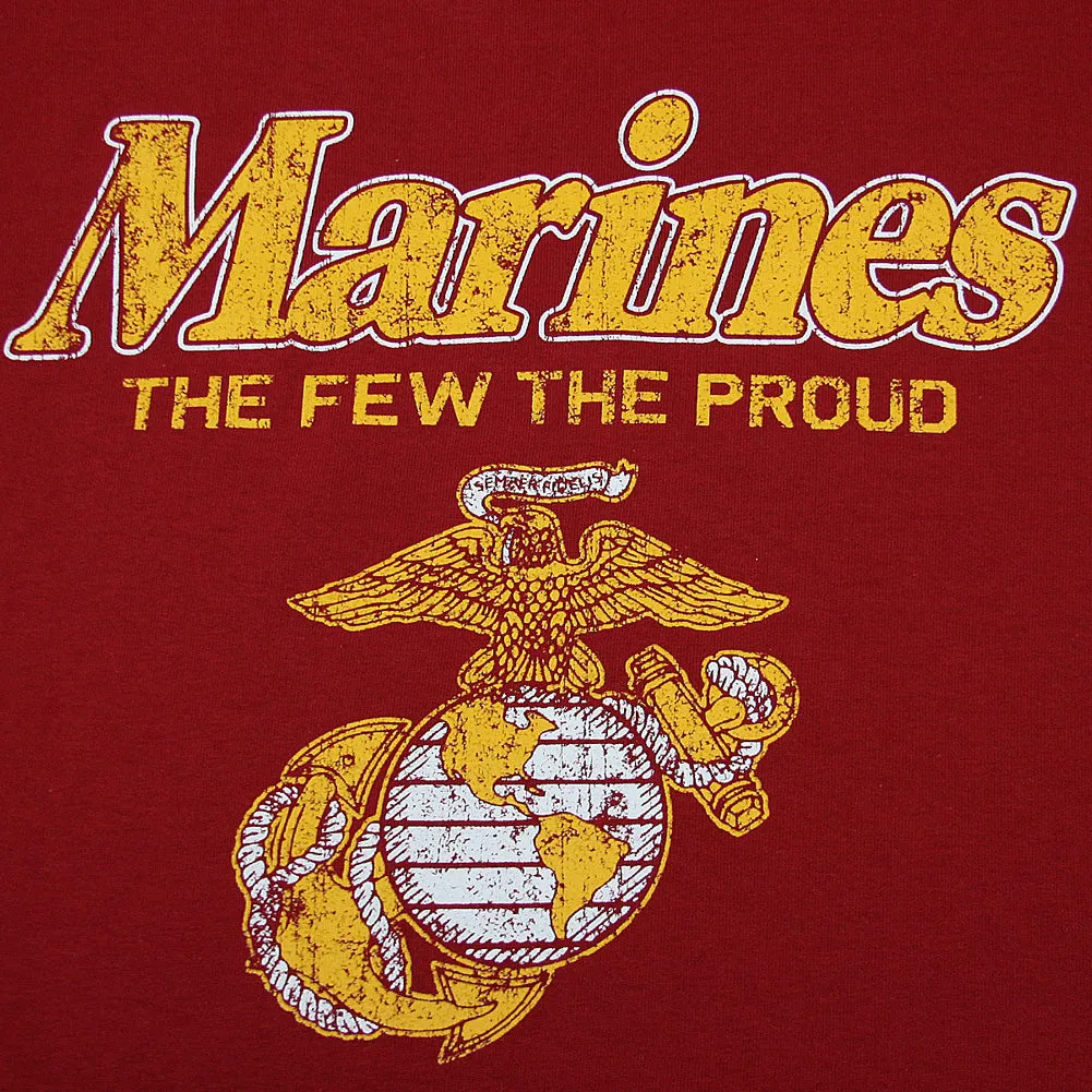 Marines The Few The Proud Faded T-Shirt (Cardinal)