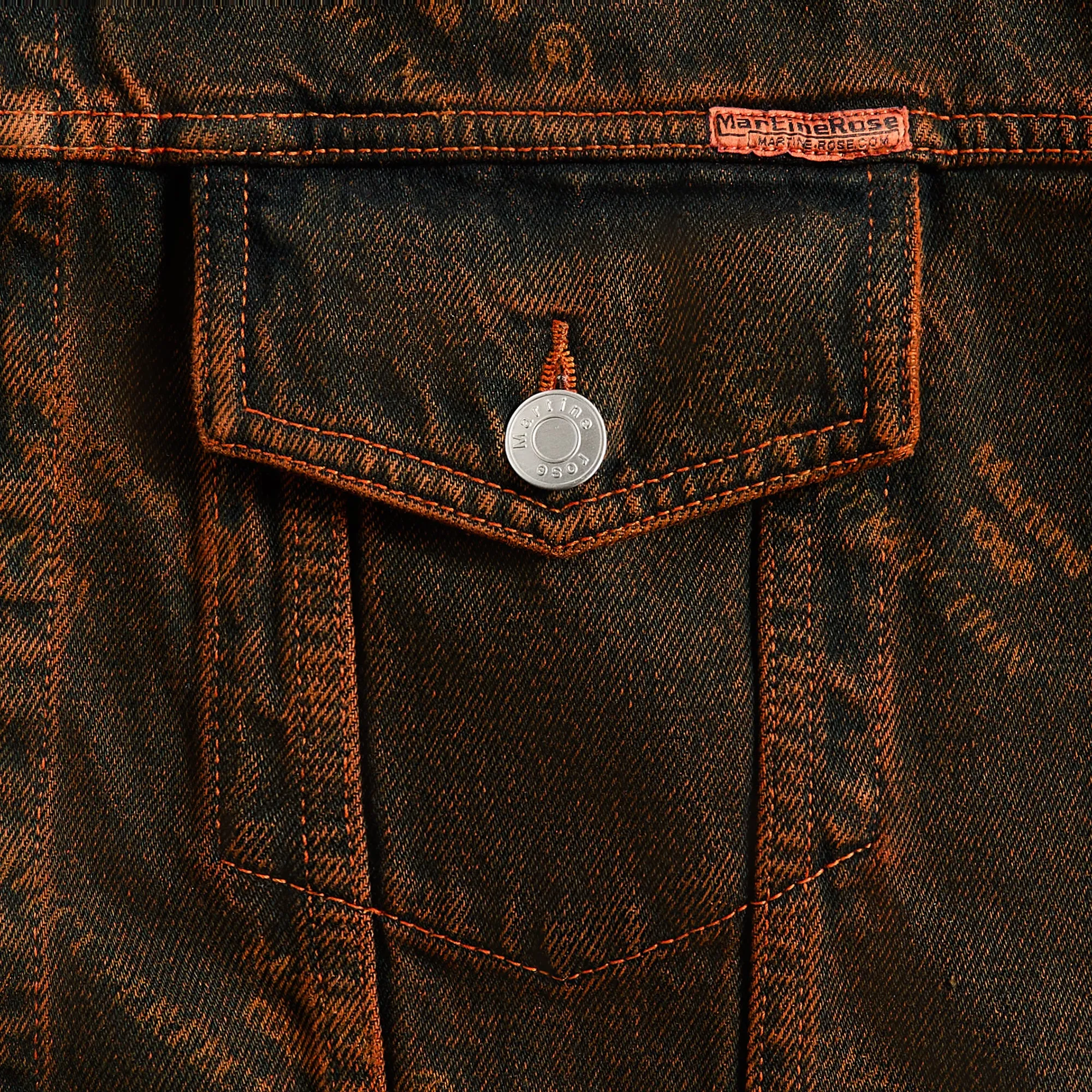 Martine Rose Oversized Denim Jacket - Orange Laser