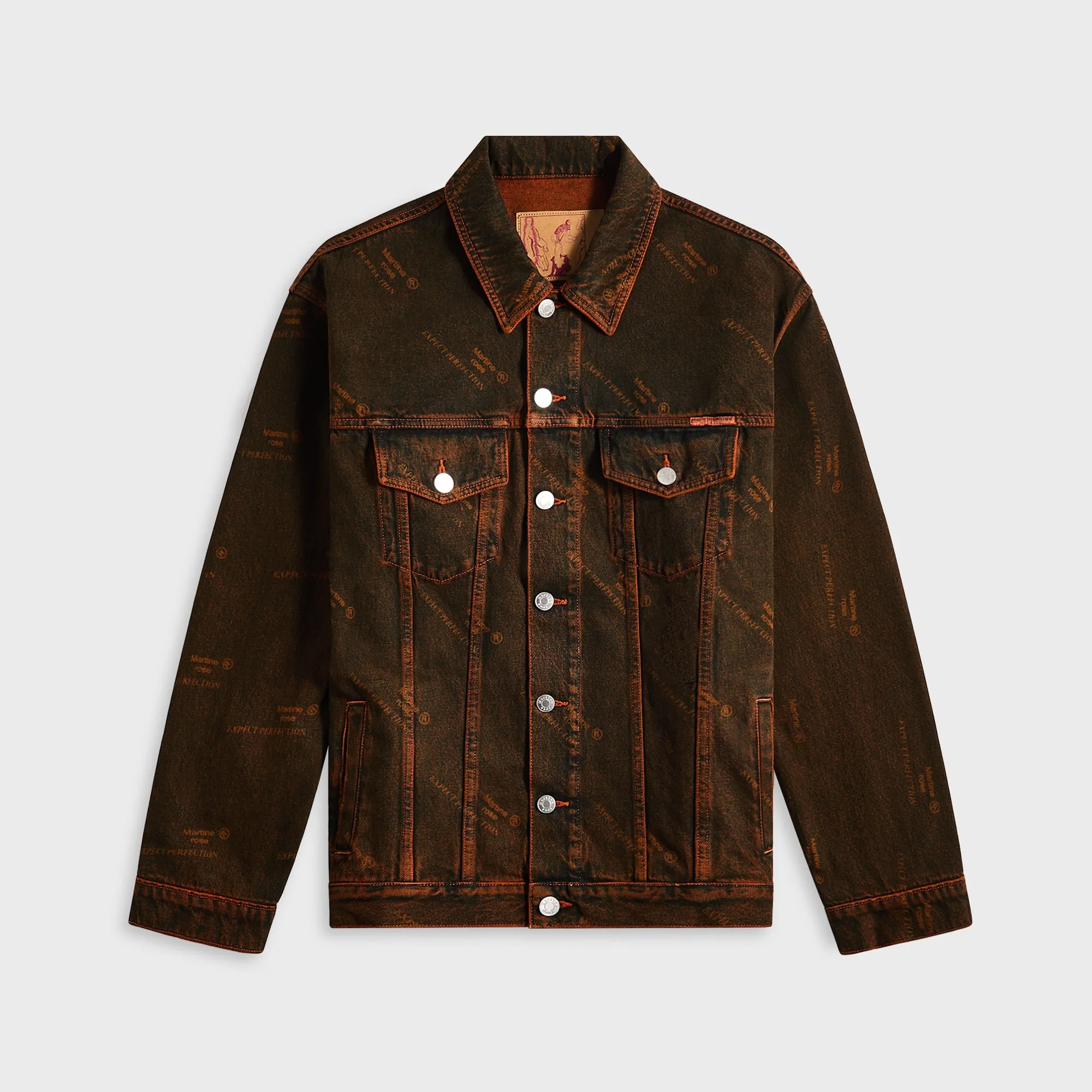 Martine Rose Oversized Denim Jacket - Orange Laser