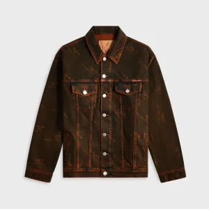 Martine Rose Oversized Denim Jacket - Orange Laser
