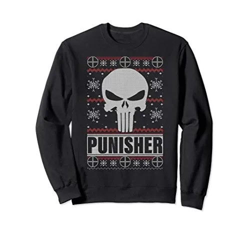 Marvel Punisher Skull Ugly Christmas Sweater Sweatshirt