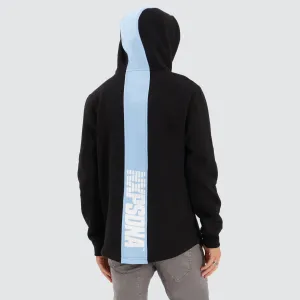 Matter Dual Curved Hoodie Black/Placid Blue