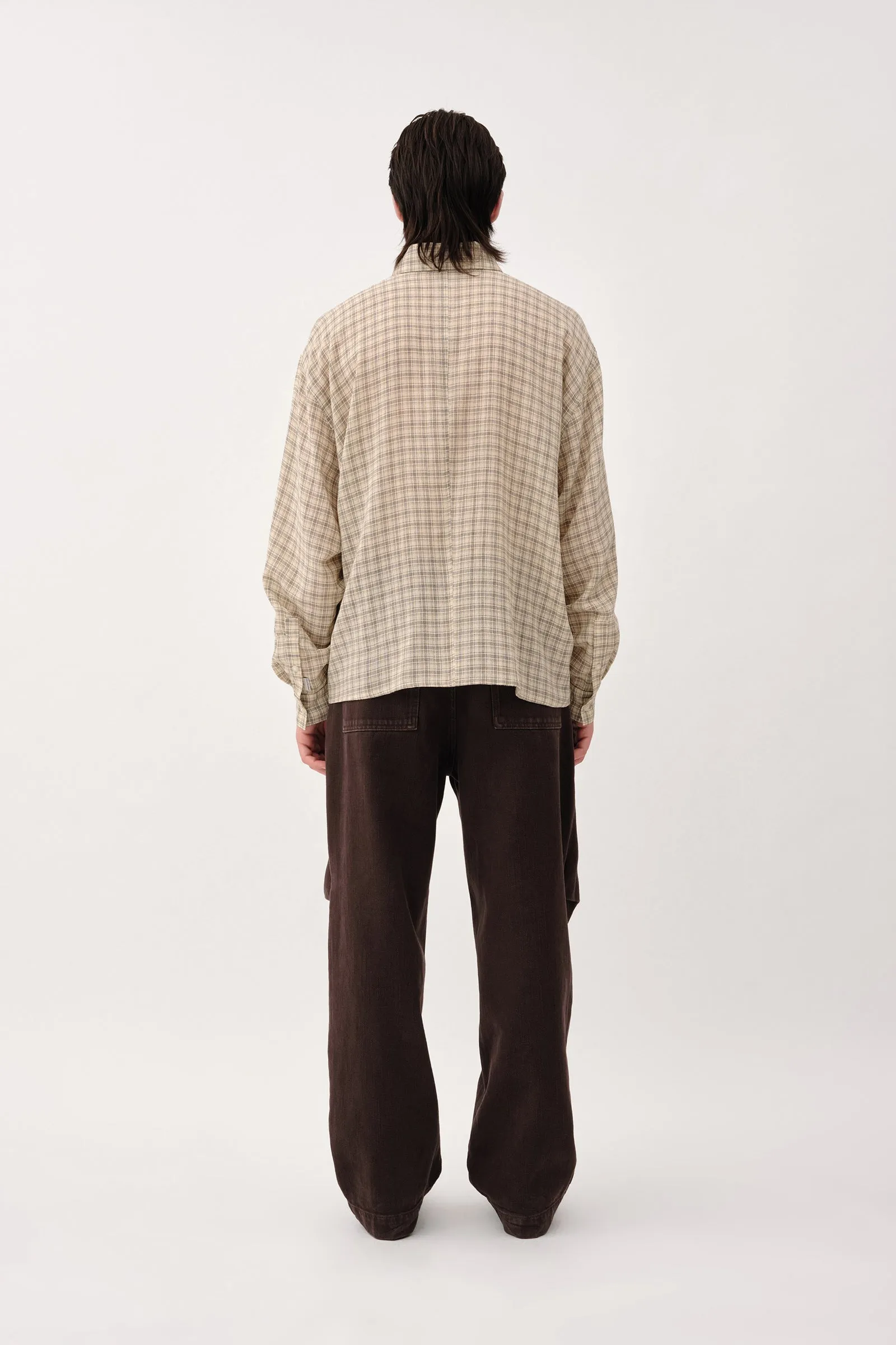 Maza White Check