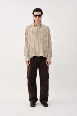 Maza White Check
