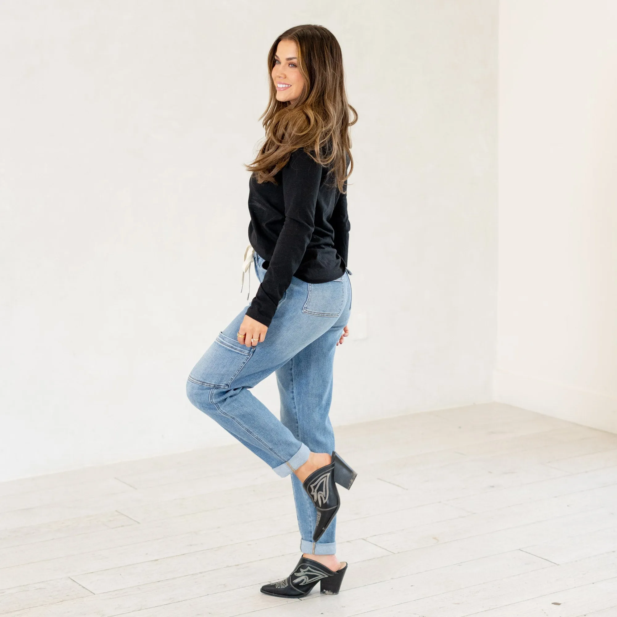Meadow Breeze High Rise Cuffed Cargo Jogger Regular & Plus Sizes